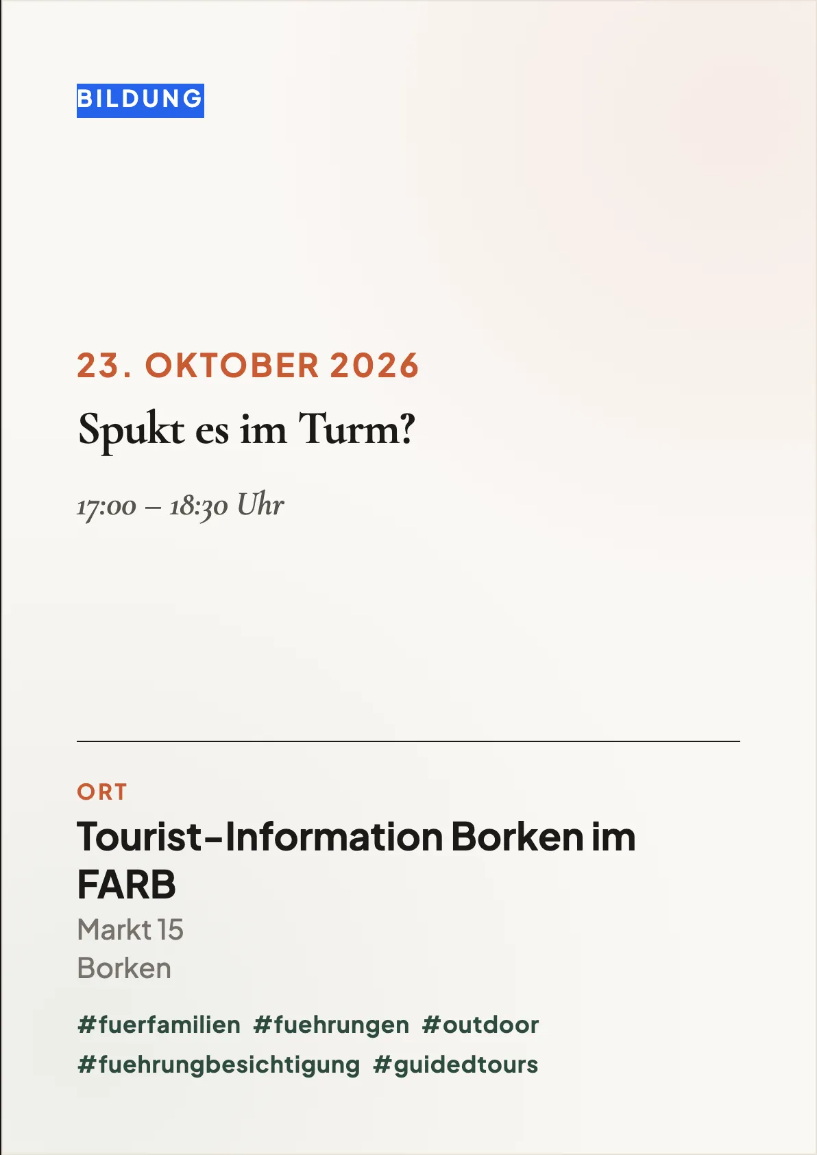 Veranstaltungsflyer
