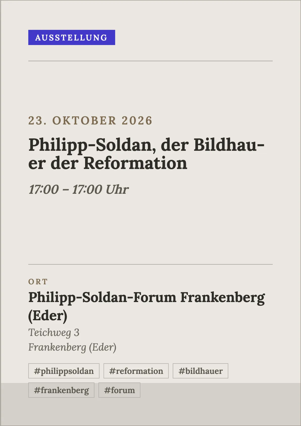 Veranstaltungsflyer