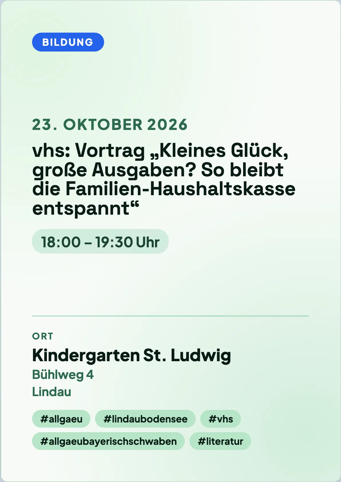 Veranstaltungsflyer