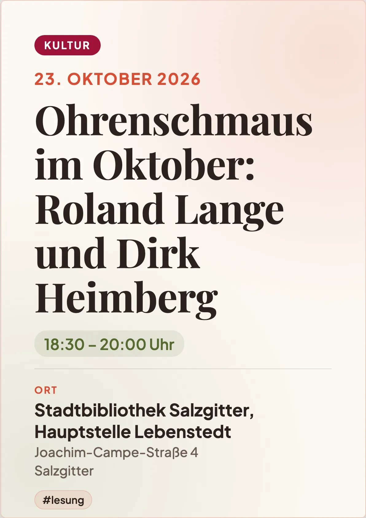 Veranstaltungsflyer