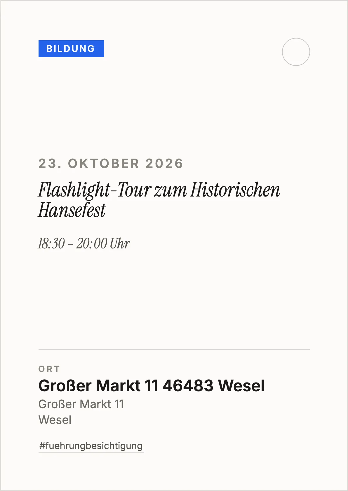 Veranstaltungsflyer