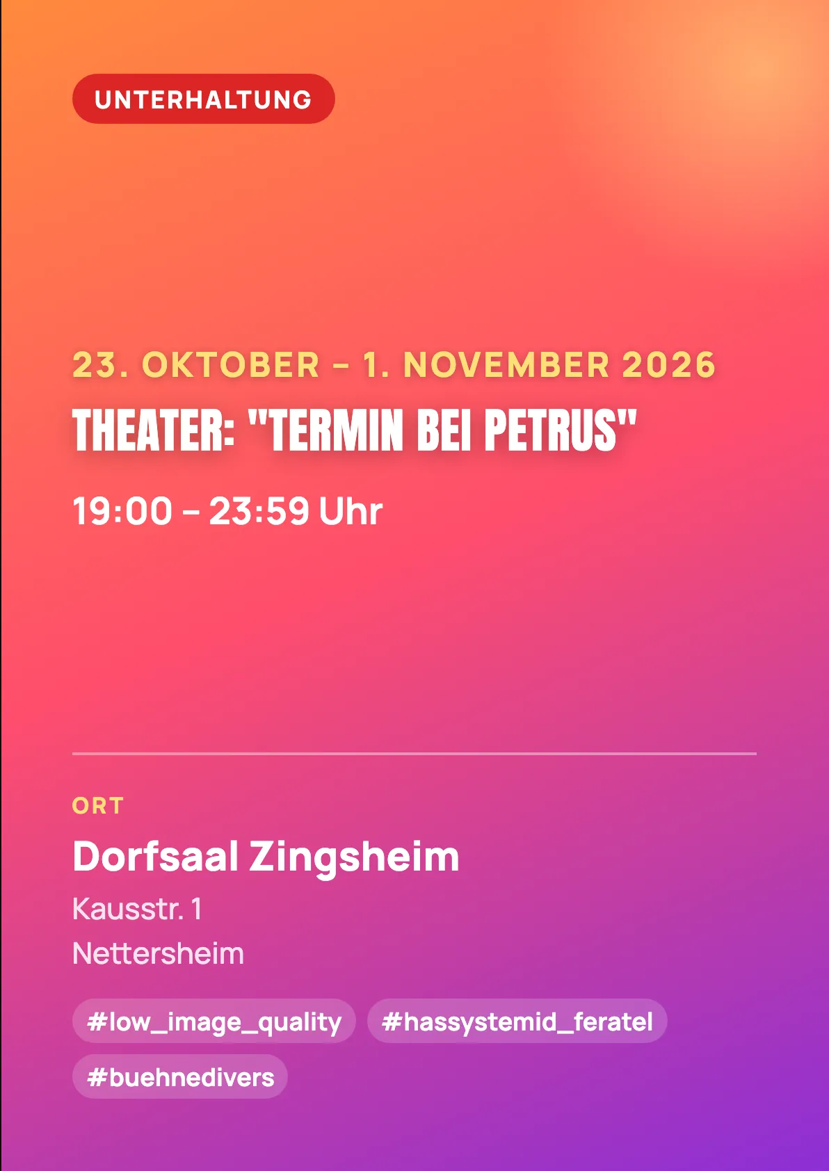 Veranstaltungsflyer
