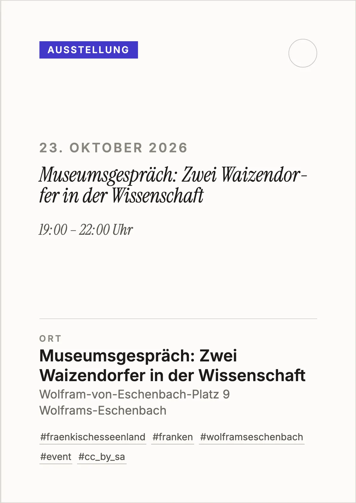 Veranstaltungsflyer