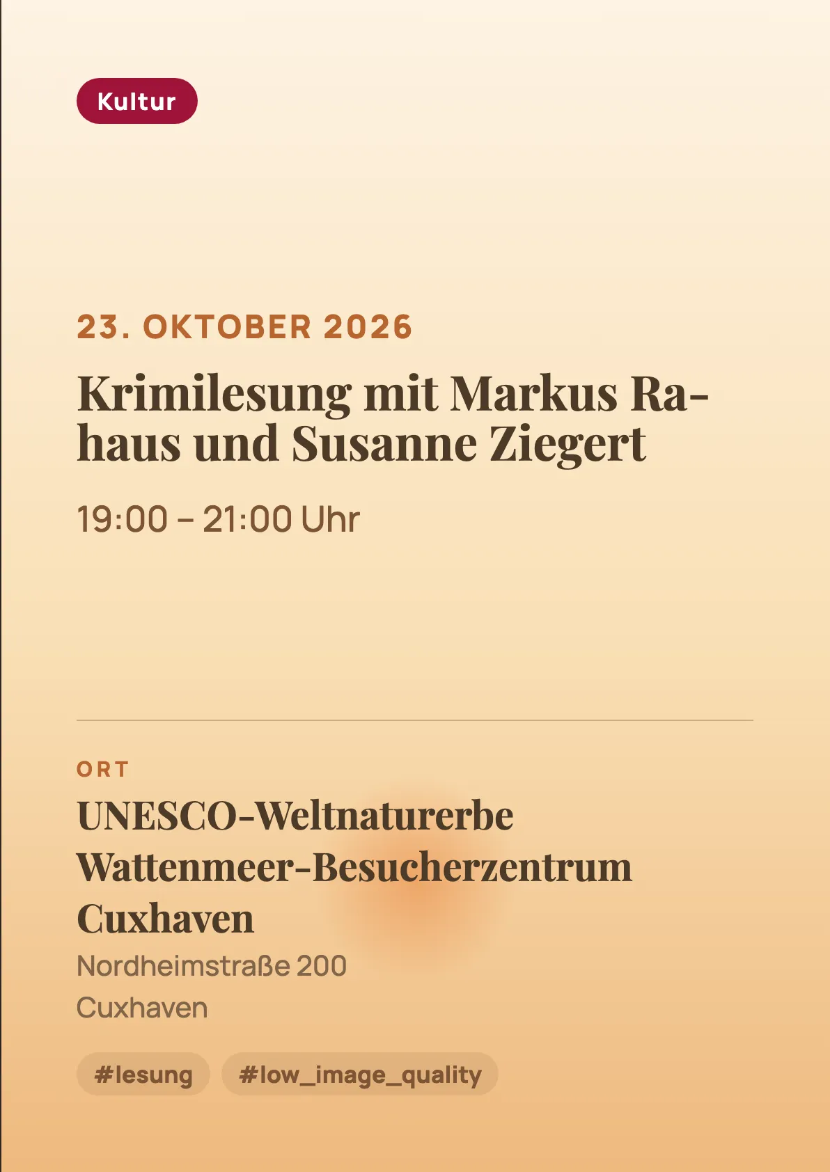 Veranstaltungsflyer