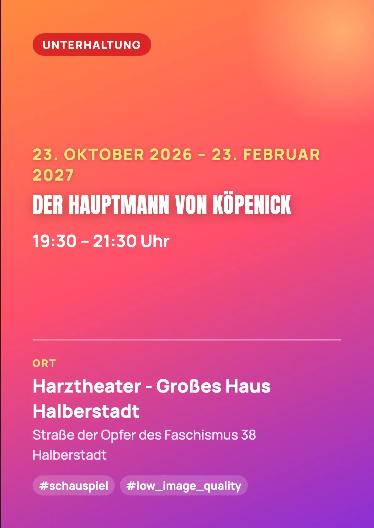 Veranstaltungsflyer