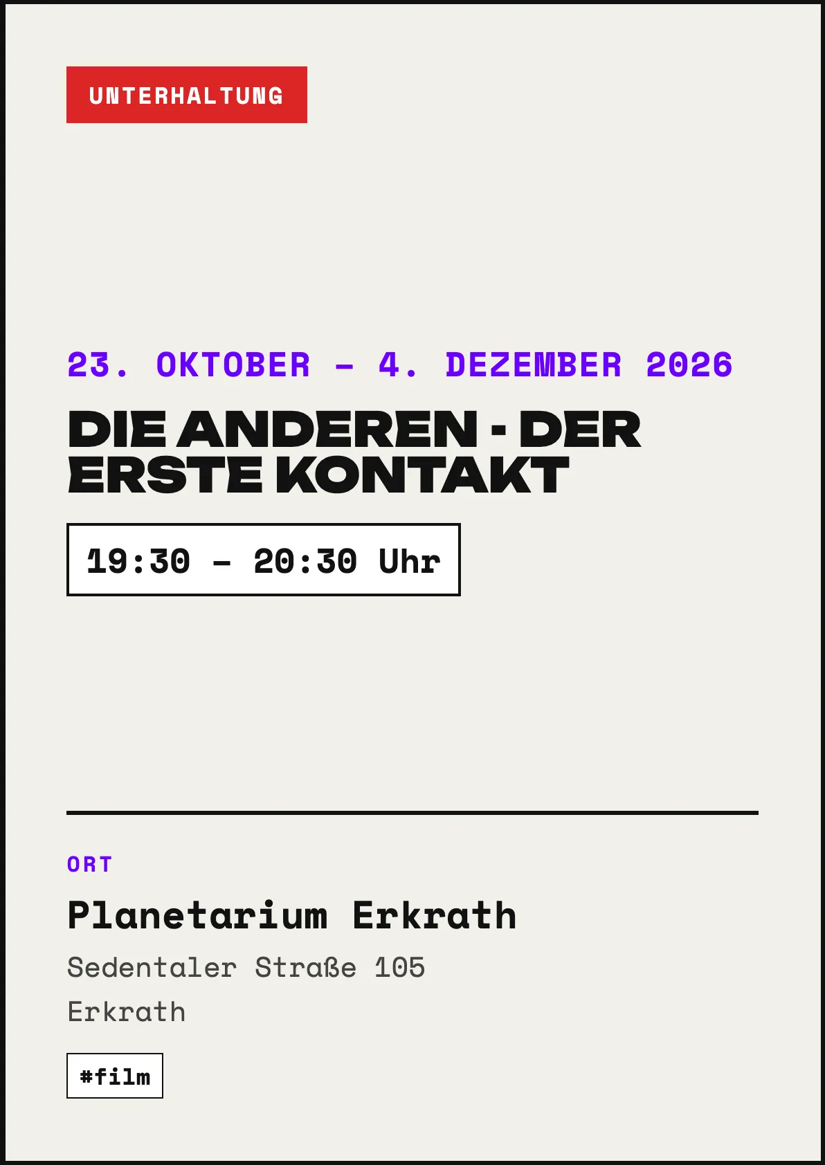 Veranstaltungsflyer