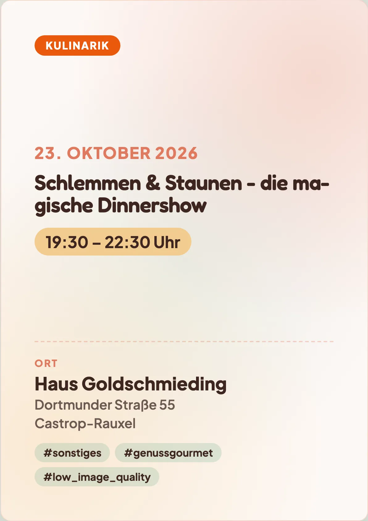 Veranstaltungsflyer