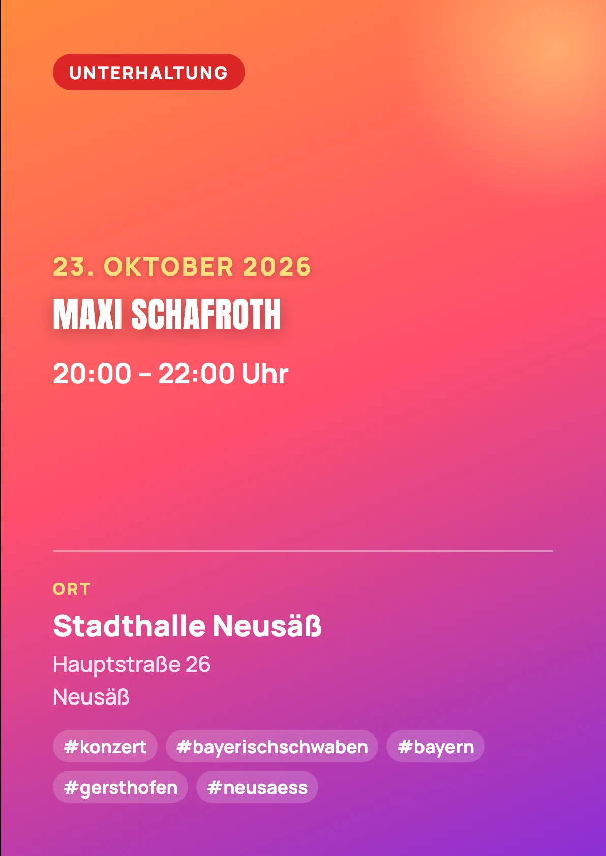 Veranstaltungsflyer