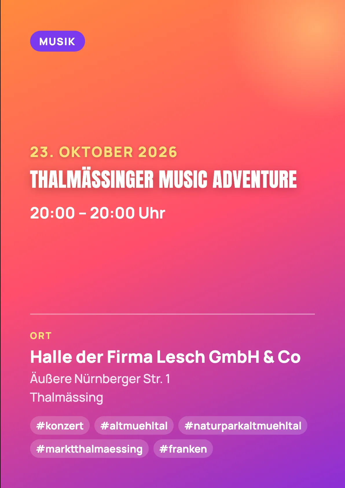 Veranstaltungsflyer