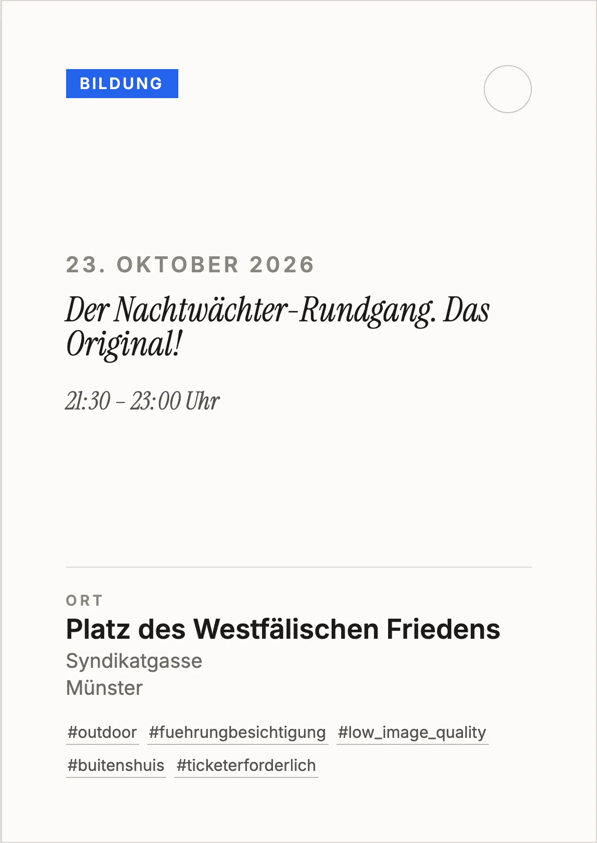 Veranstaltungsflyer