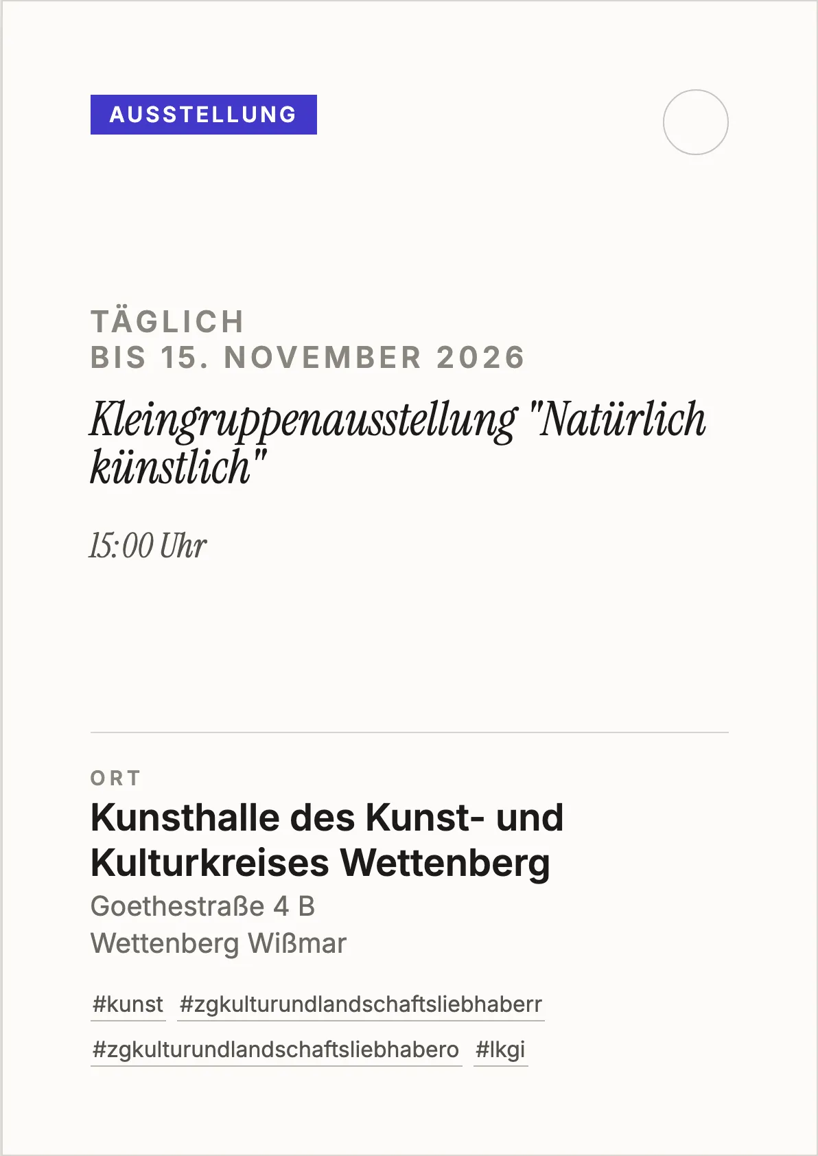 Veranstaltungsflyer