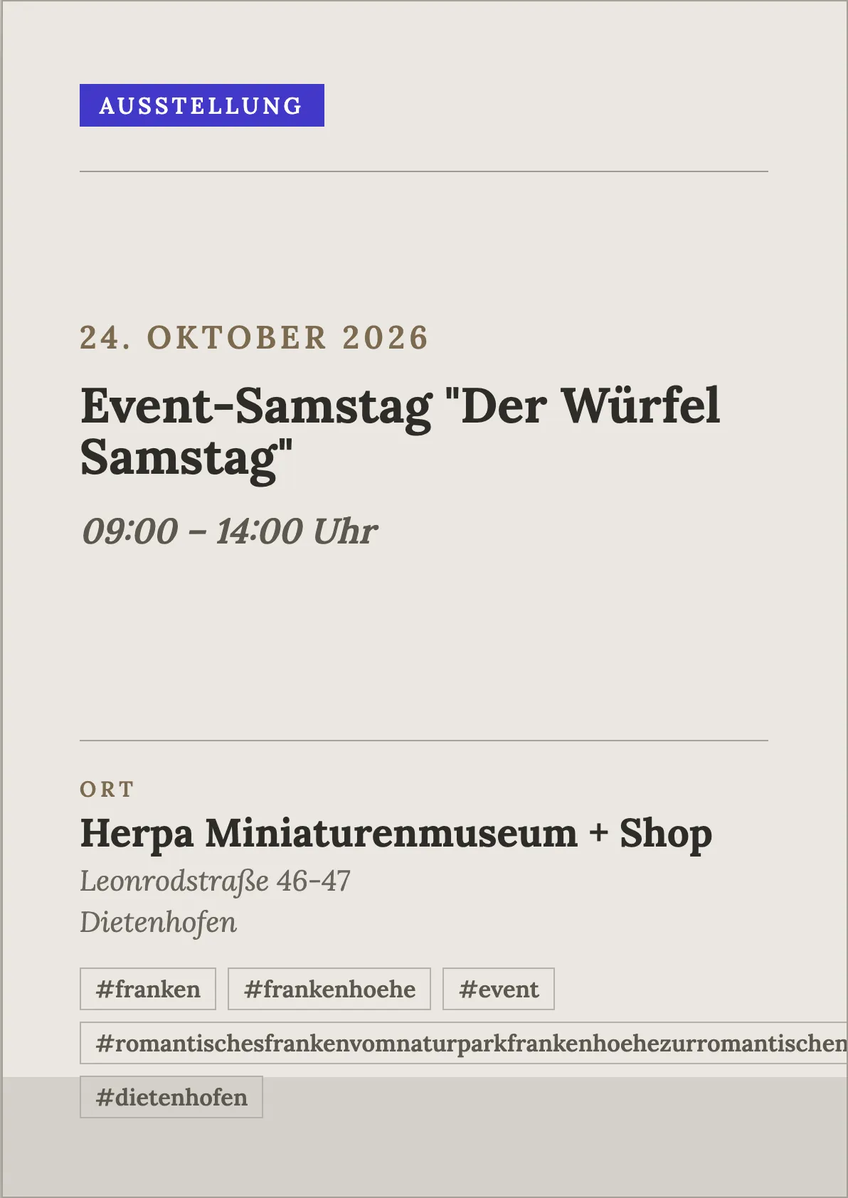 Veranstaltungsflyer