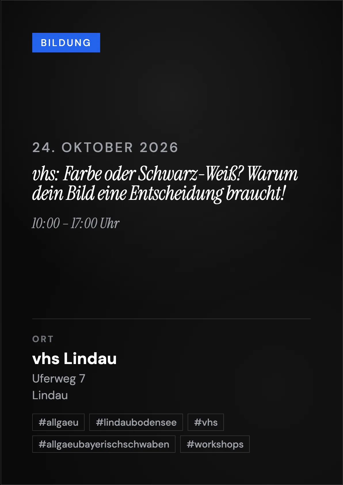Veranstaltungsflyer