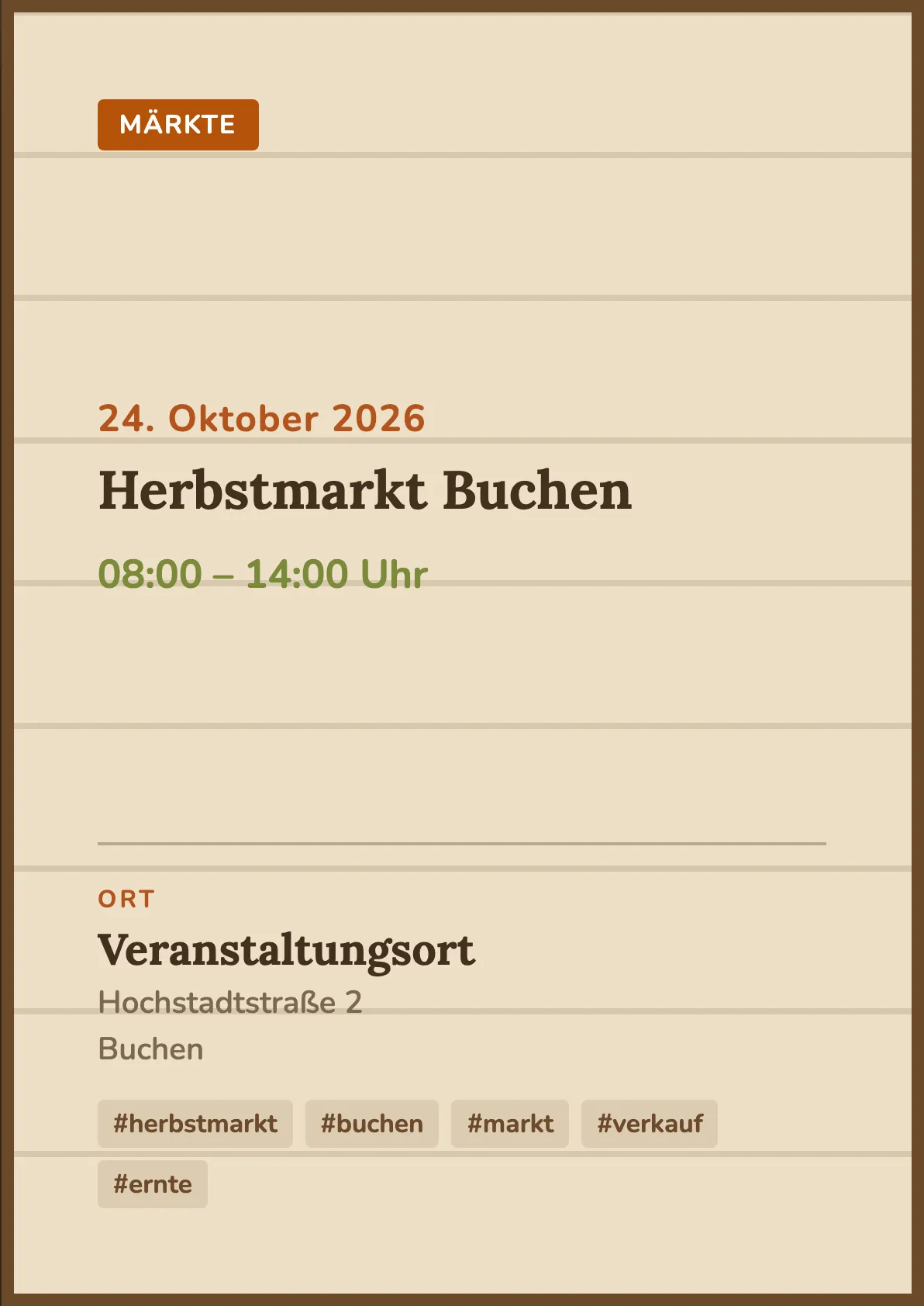 Veranstaltungsflyer