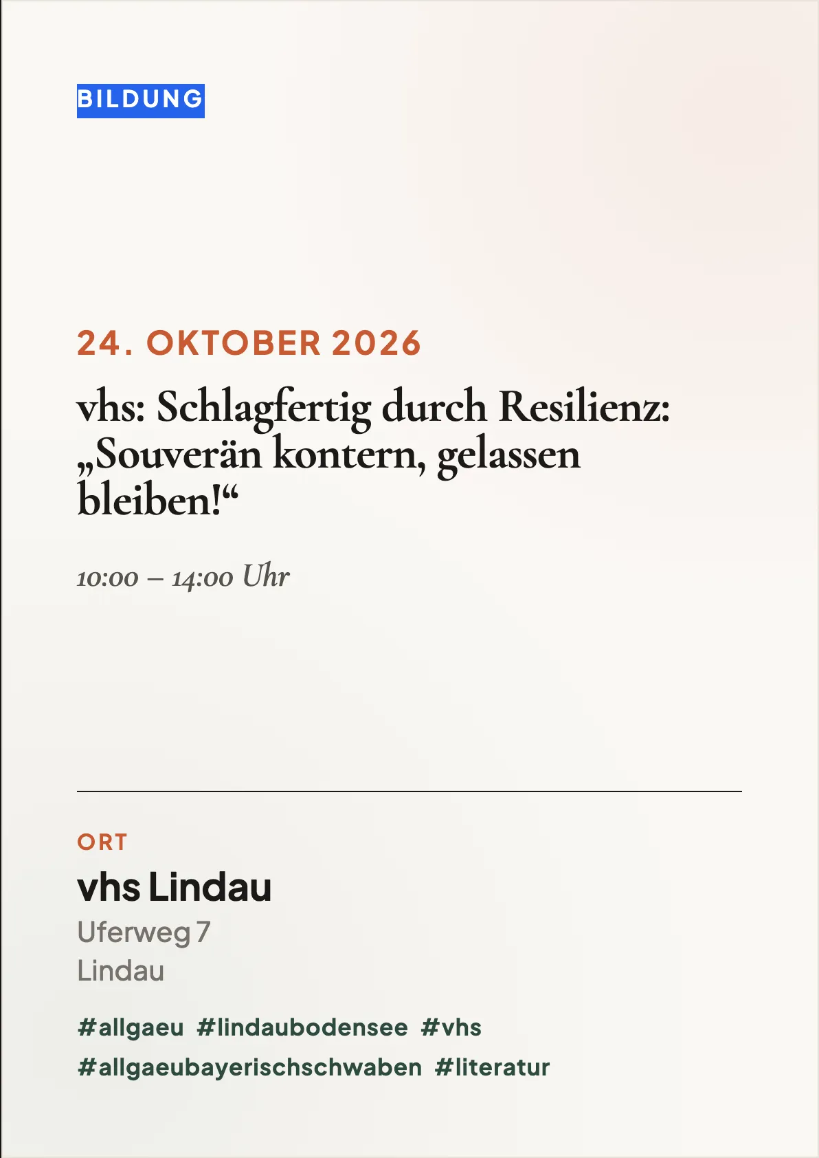 Veranstaltungsflyer