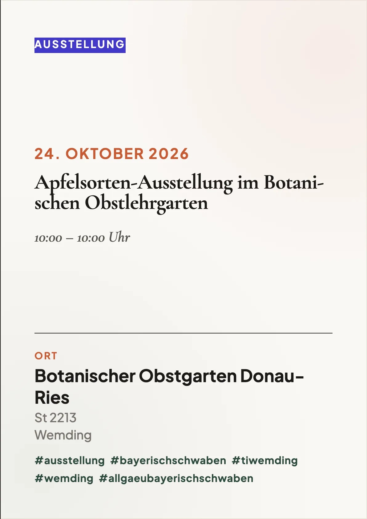 Veranstaltungsflyer