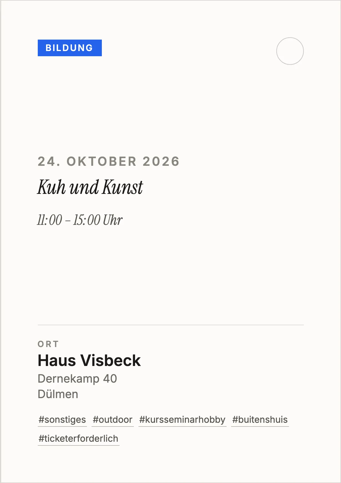 Veranstaltungsflyer