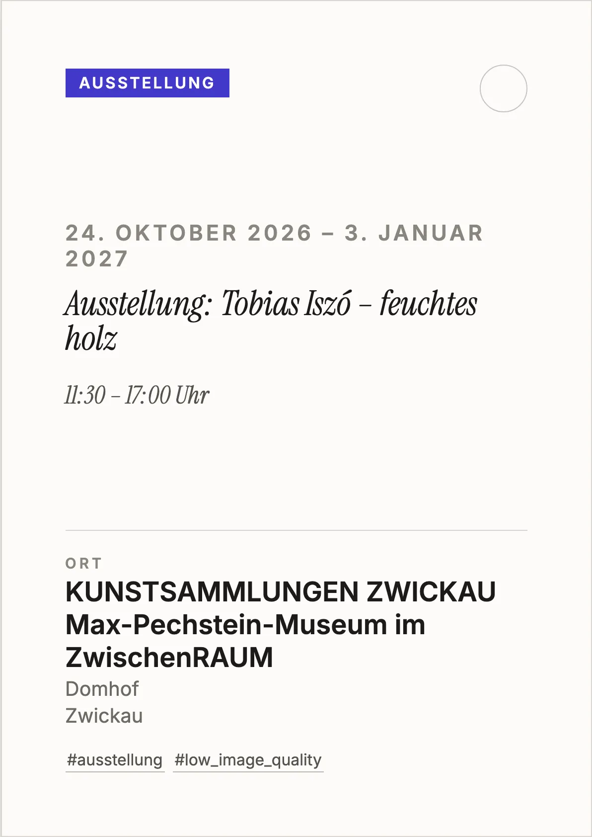 Veranstaltungsflyer