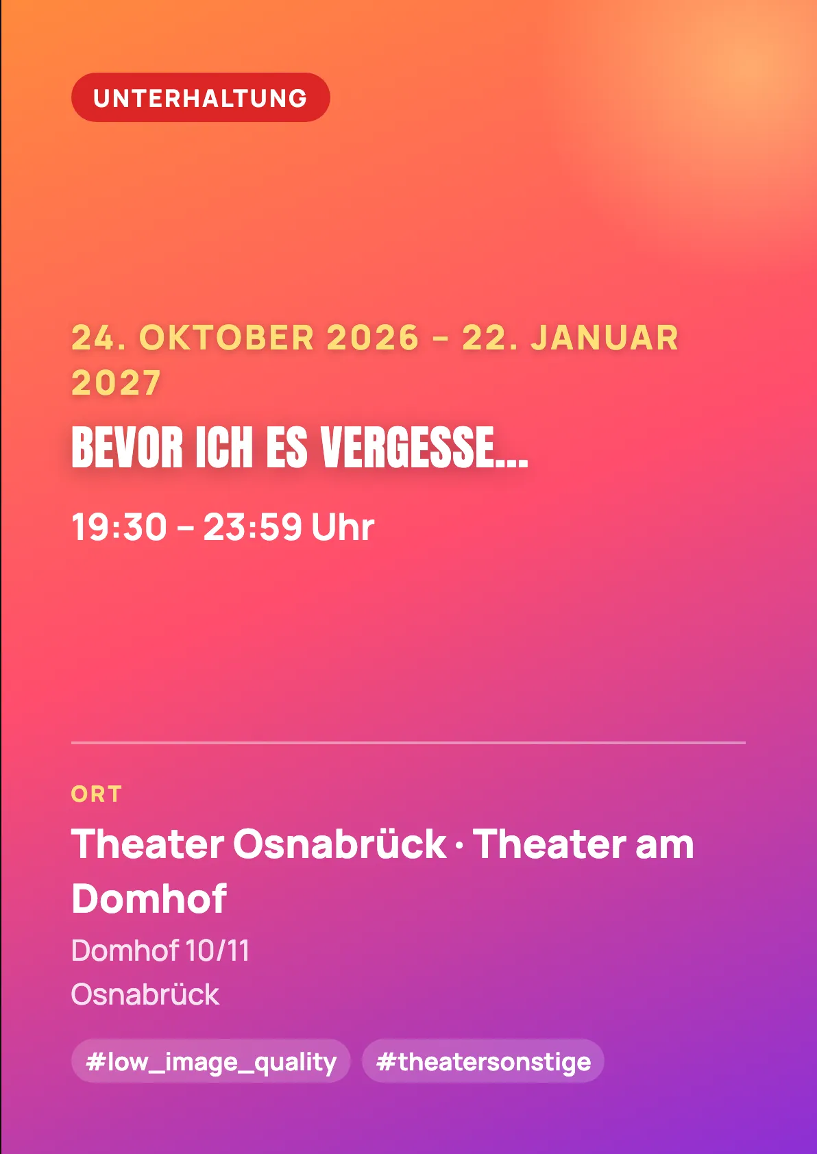 Veranstaltungsflyer