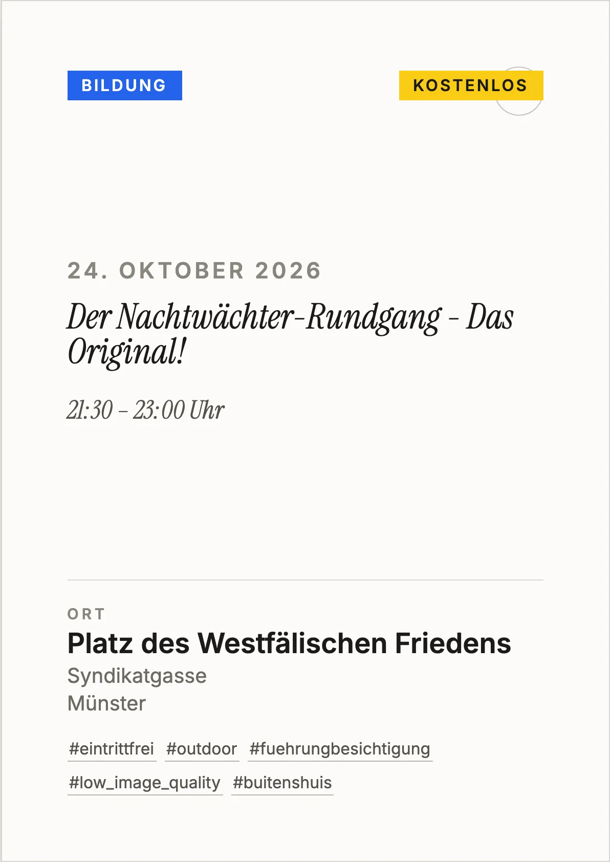 Veranstaltungsflyer