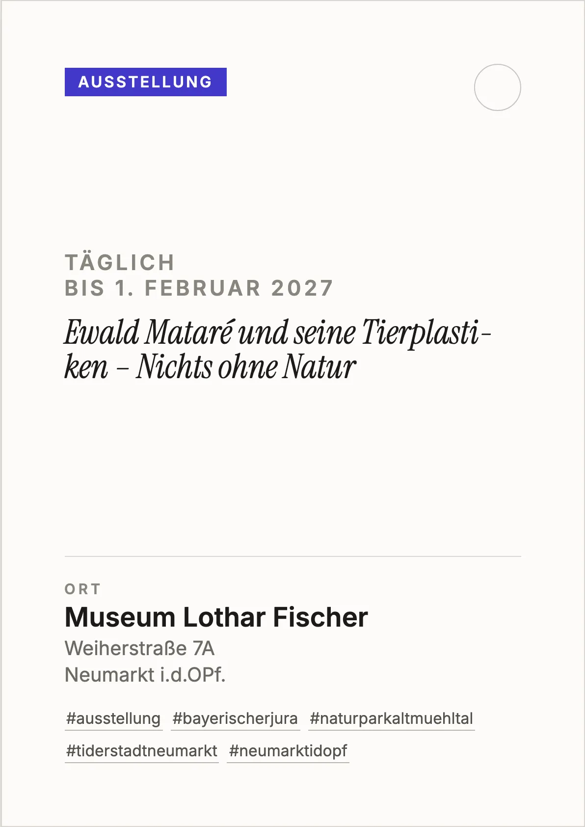 Veranstaltungsflyer