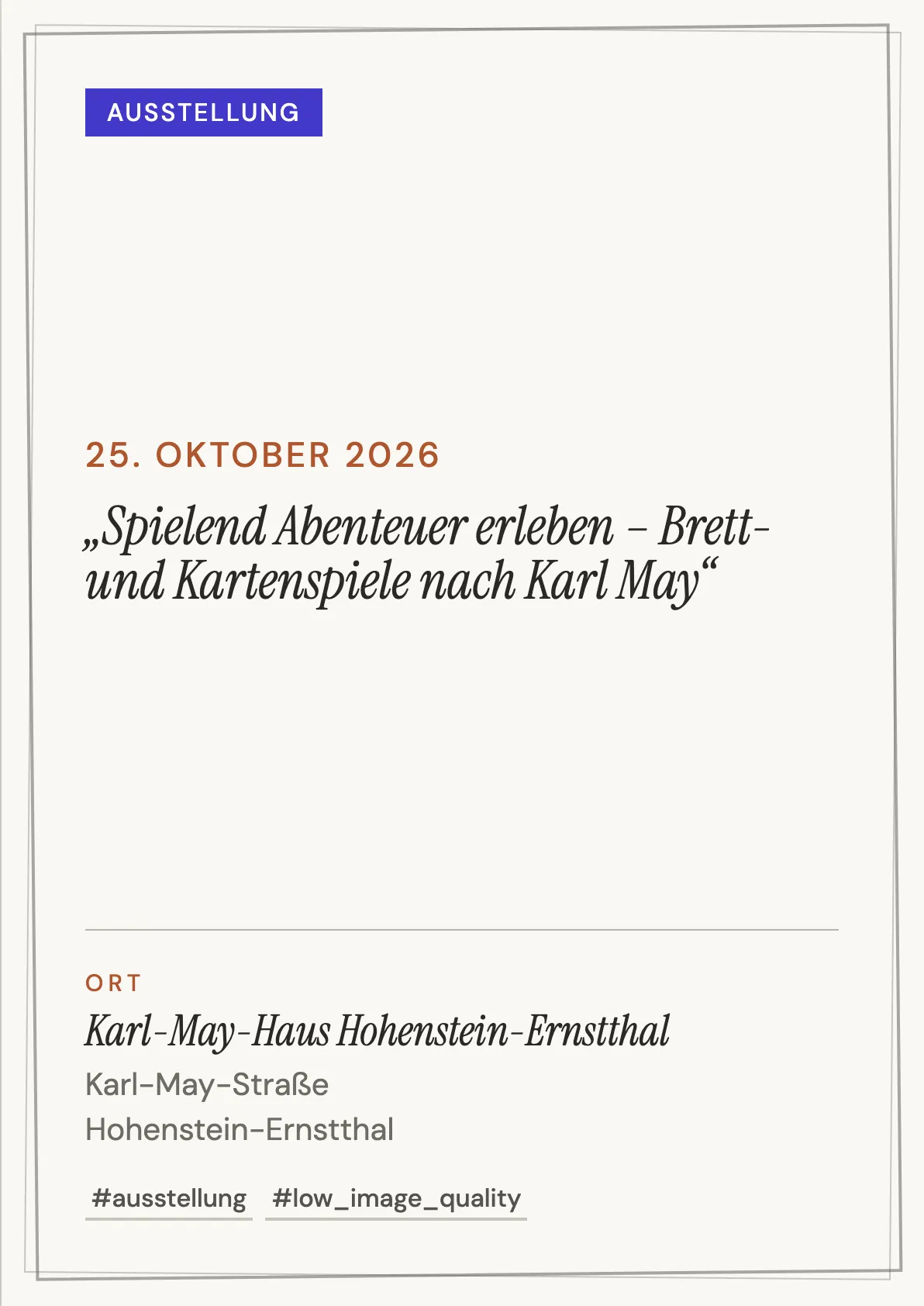 Veranstaltungsflyer