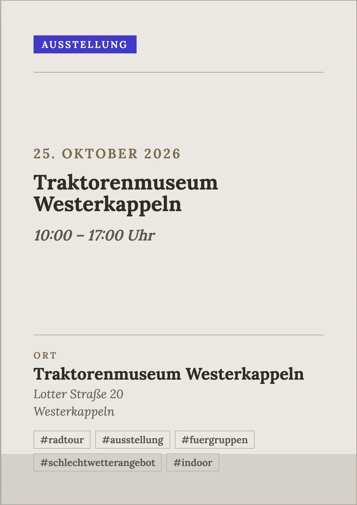 Veranstaltungsflyer
