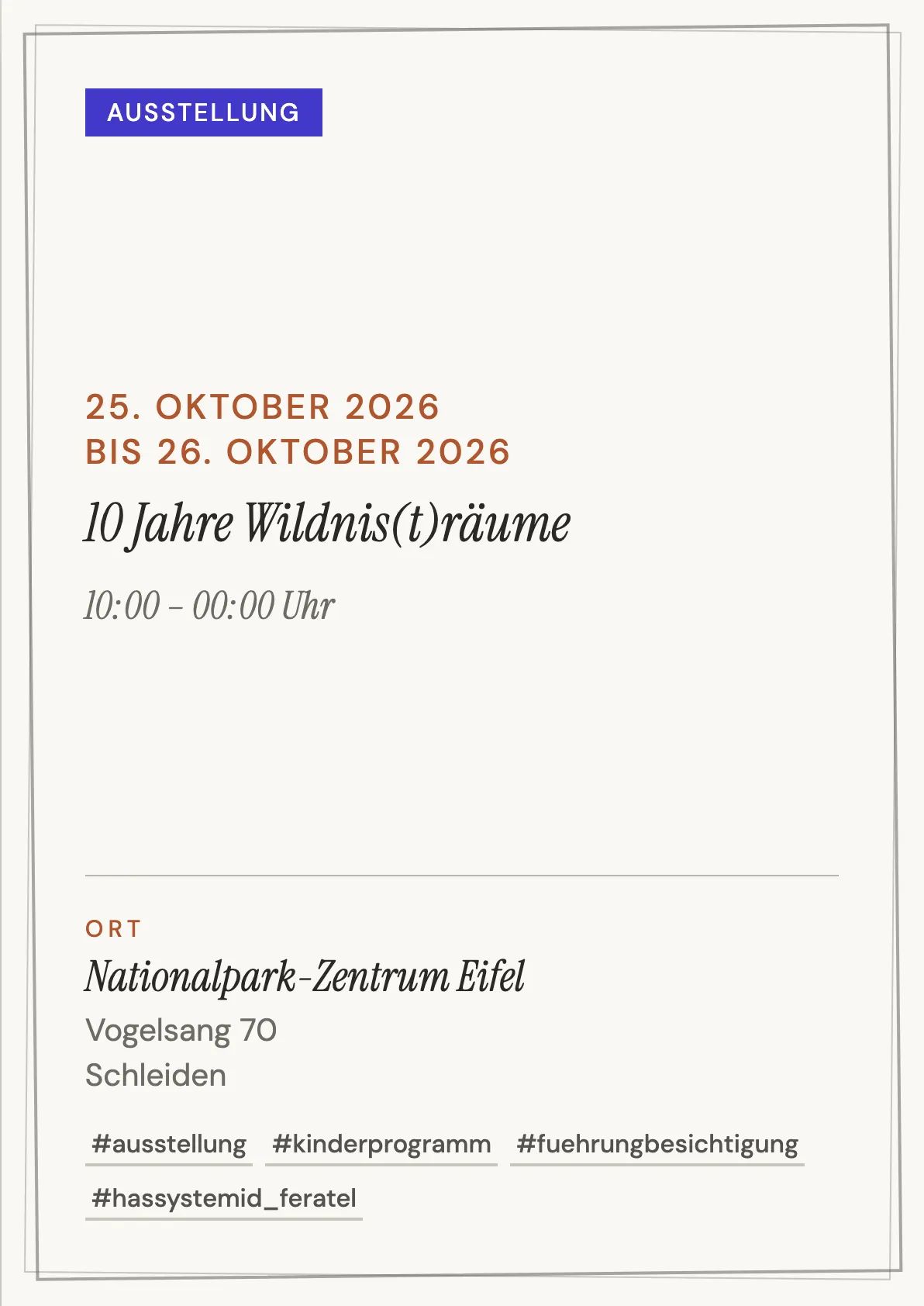 Veranstaltungsflyer