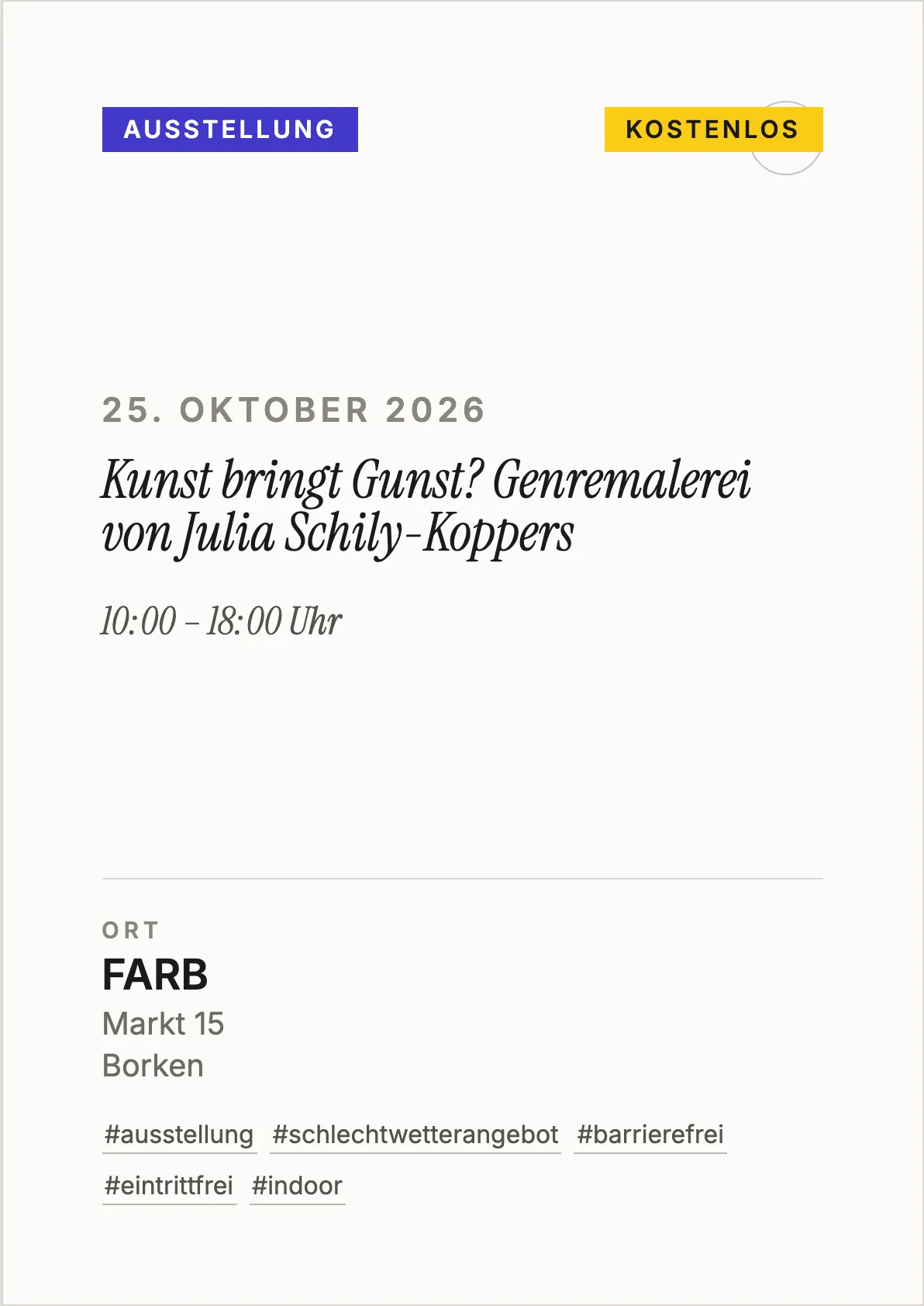 Veranstaltungsflyer