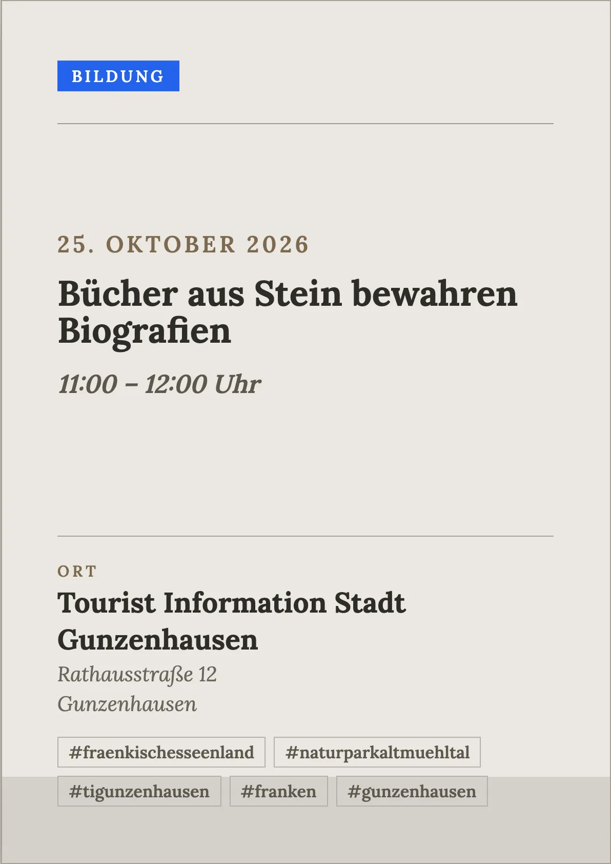Veranstaltungsflyer