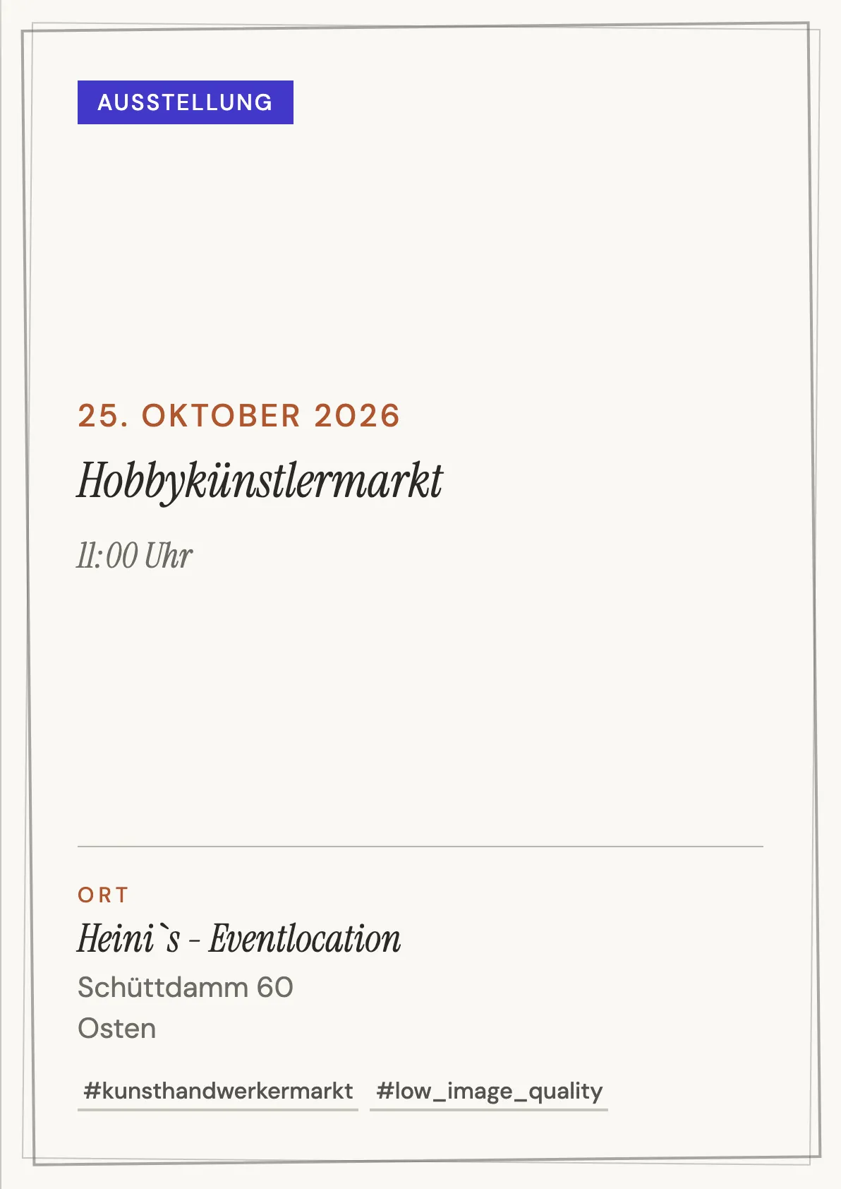 Veranstaltungsflyer