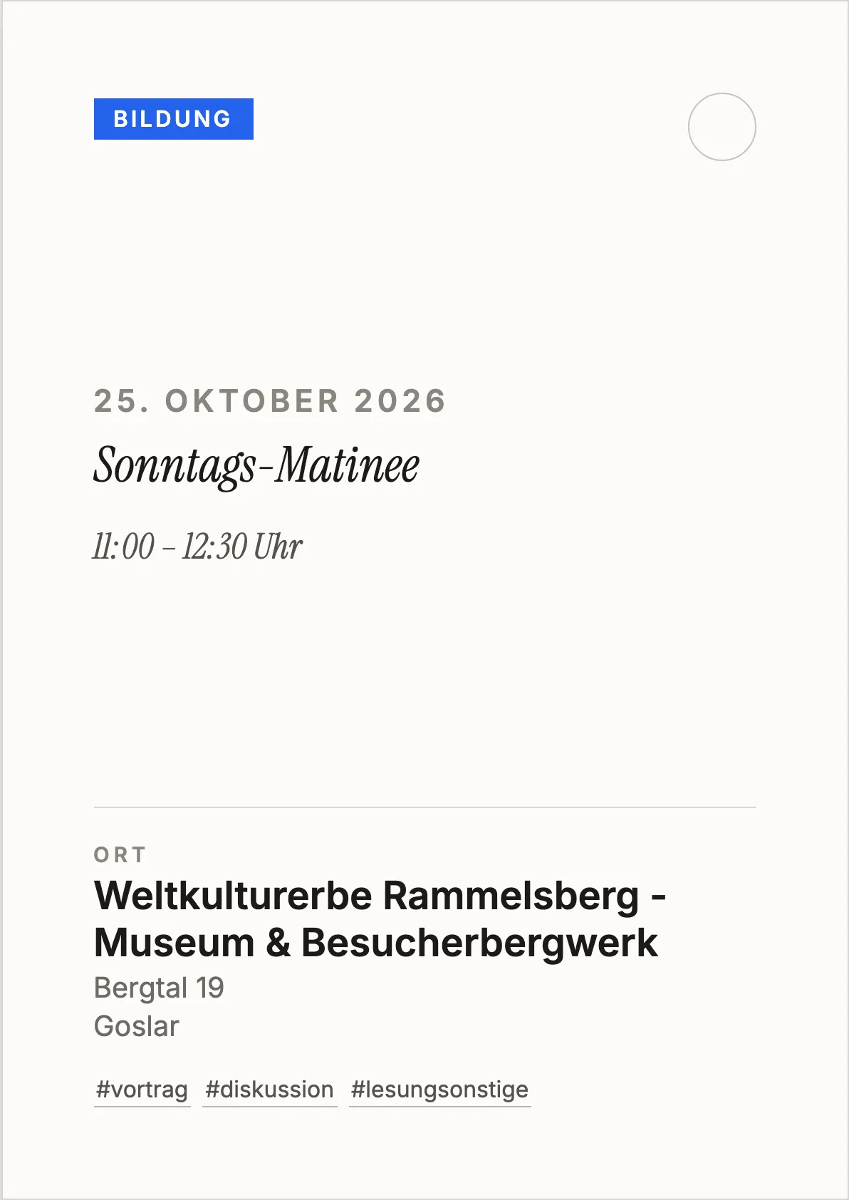 Veranstaltungsflyer