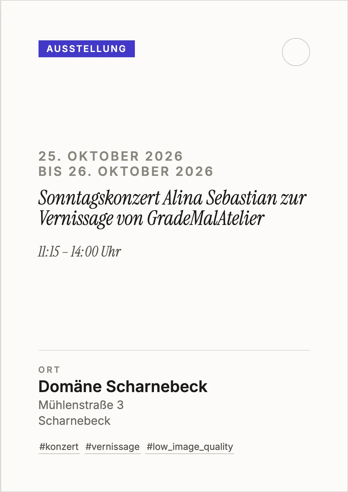Veranstaltungsflyer