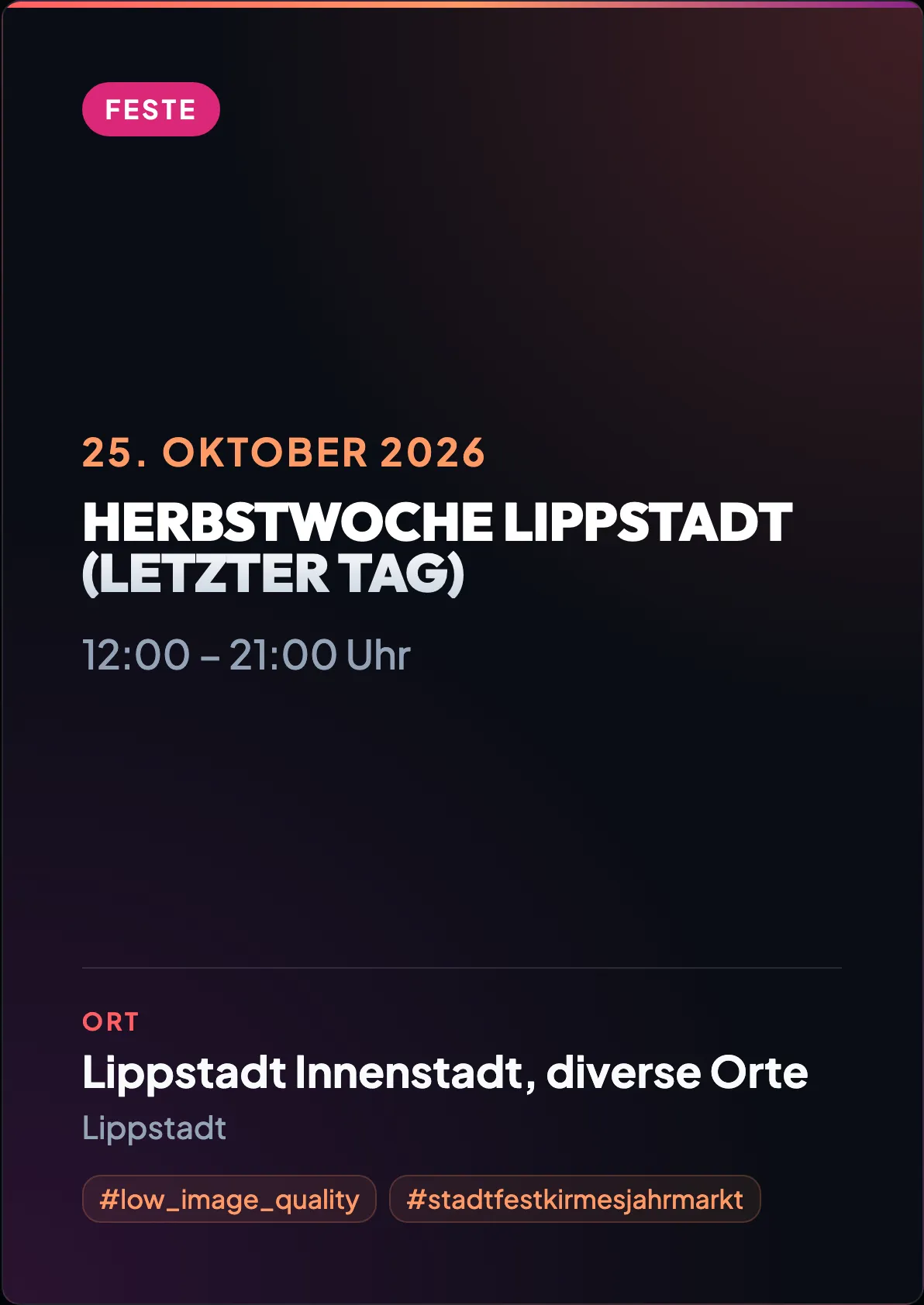 Veranstaltungsflyer