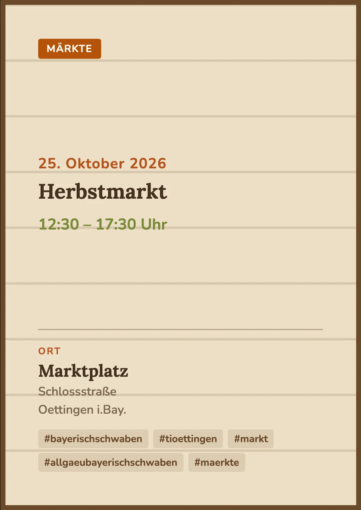 Veranstaltungsflyer