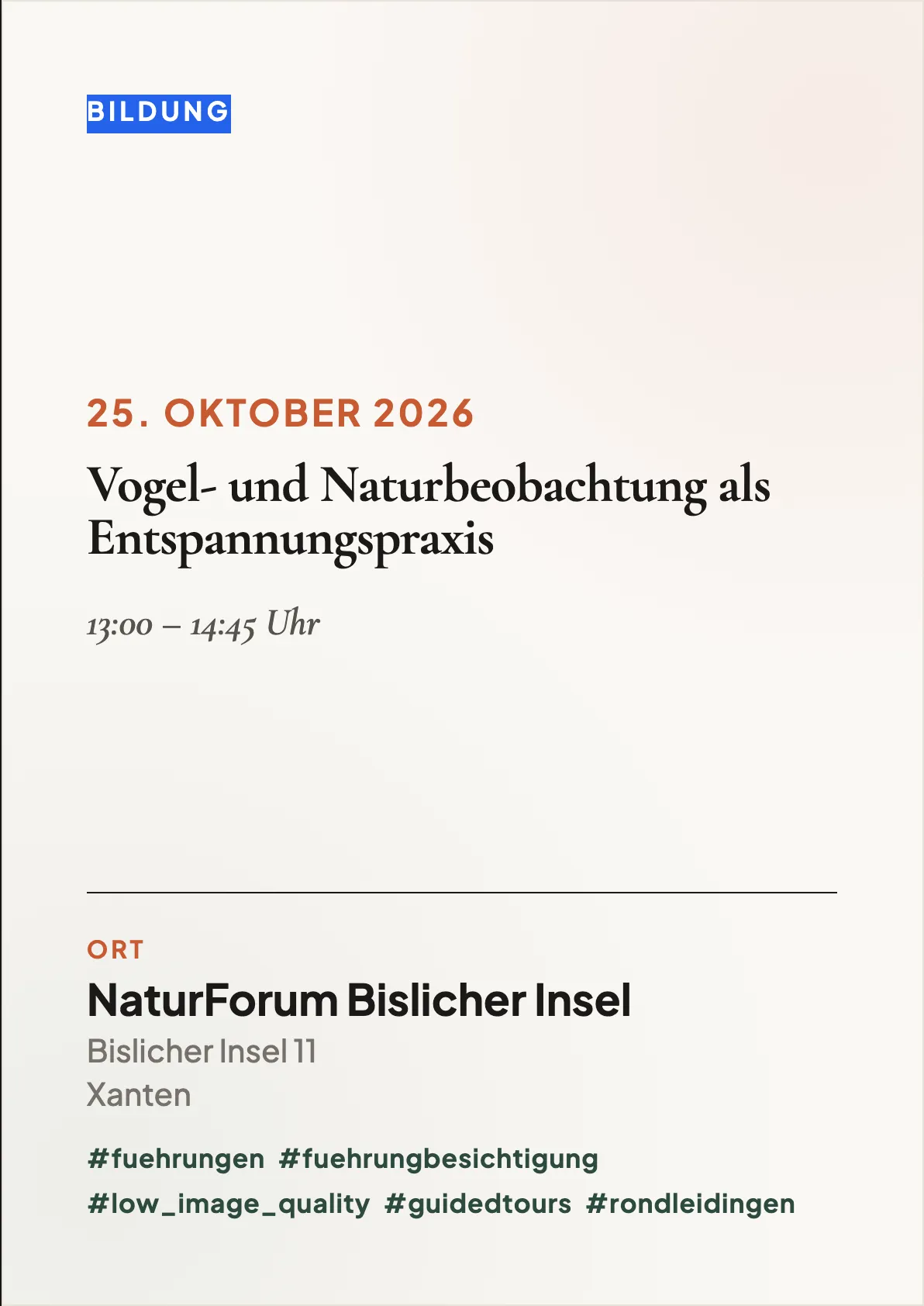 Veranstaltungsflyer