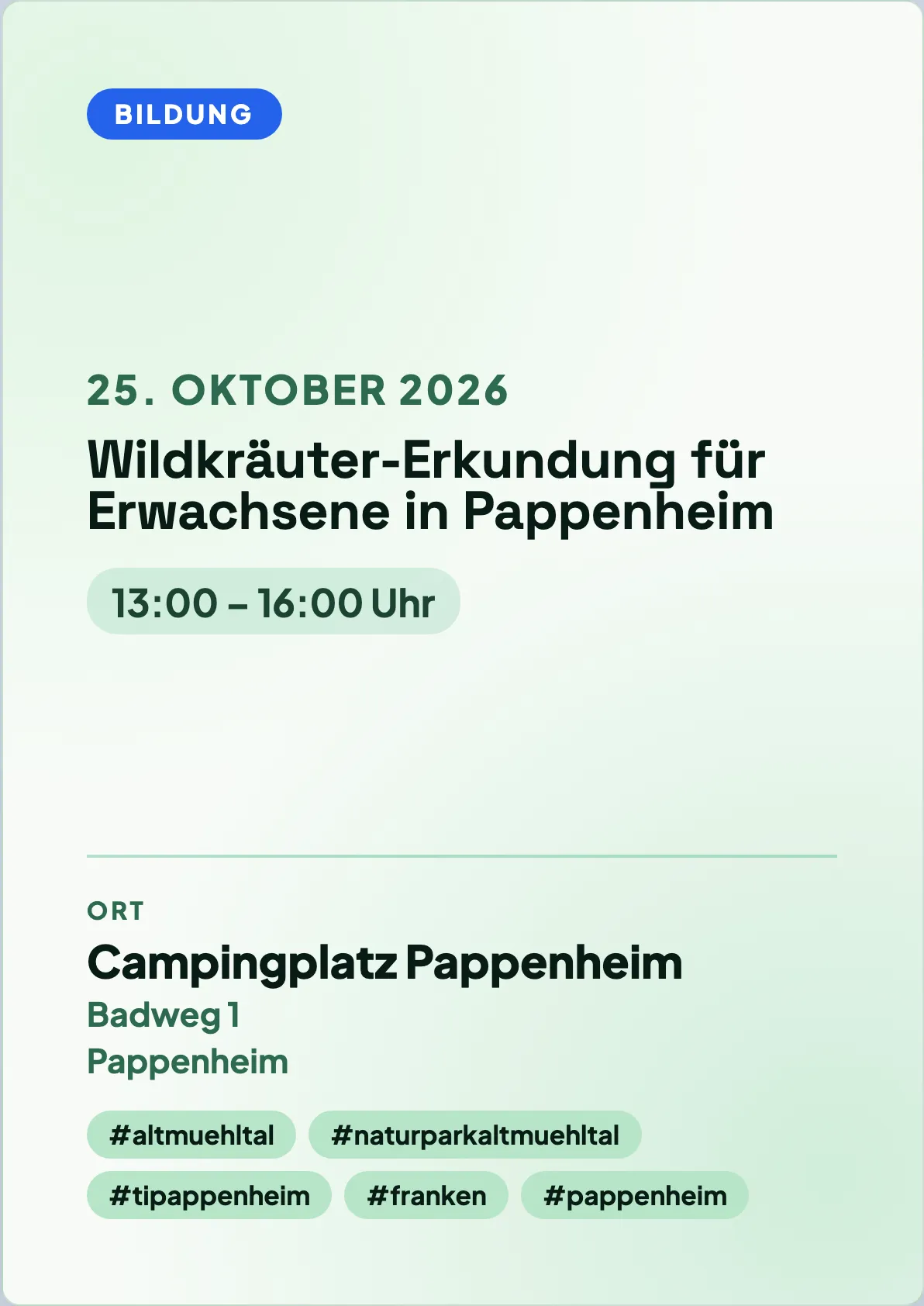Veranstaltungsflyer