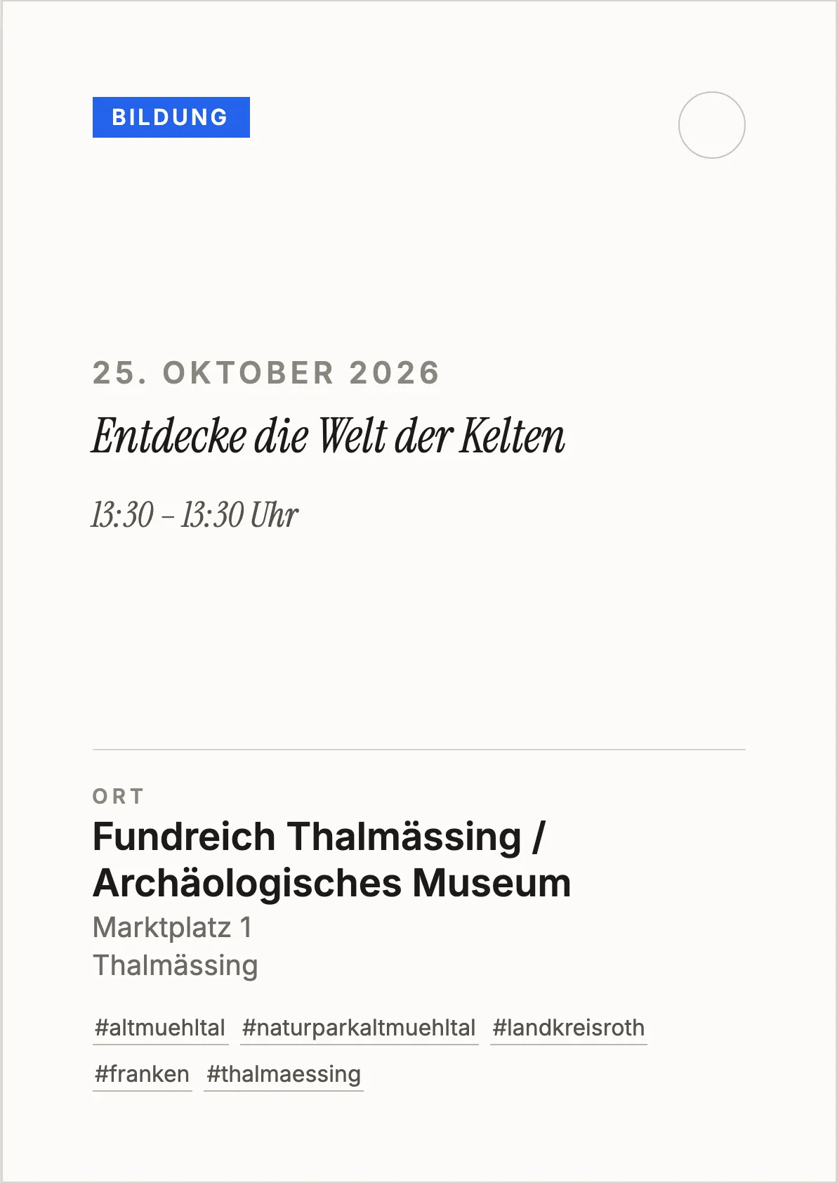 Veranstaltungsflyer