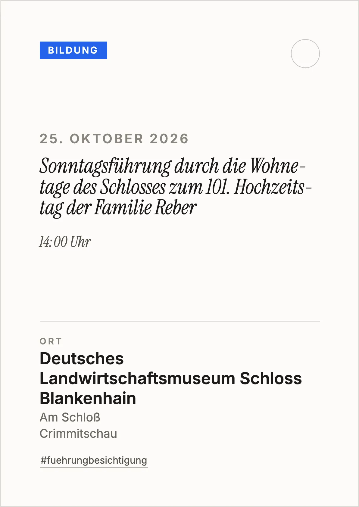Veranstaltungsflyer