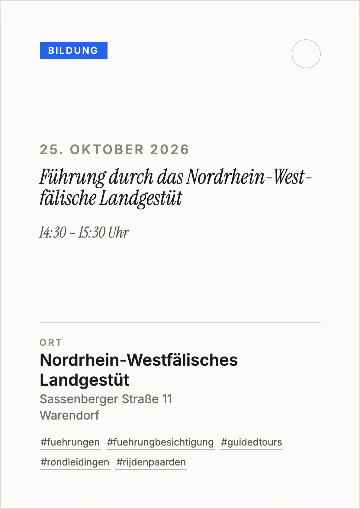 Veranstaltungsflyer