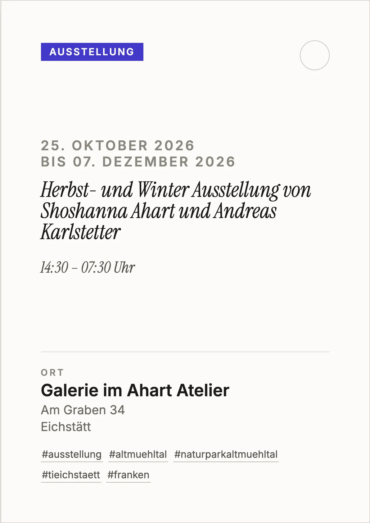 Veranstaltungsflyer