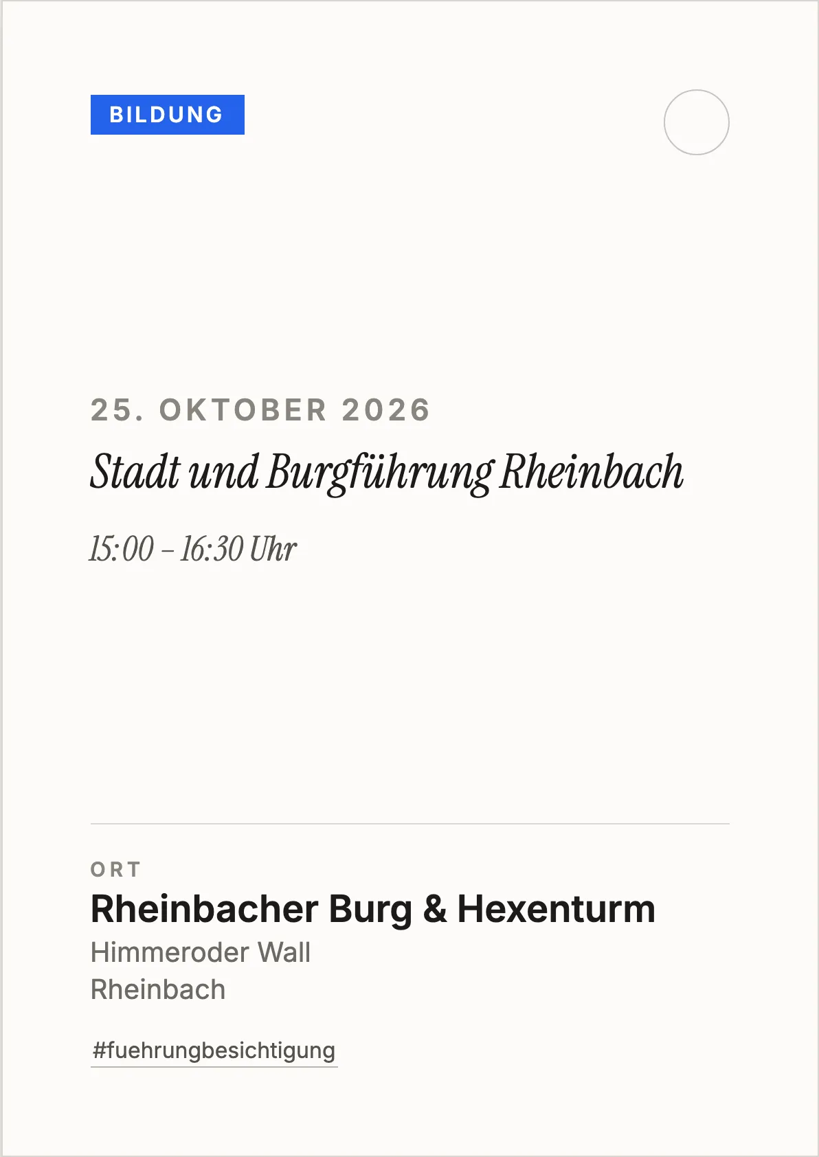 Veranstaltungsflyer