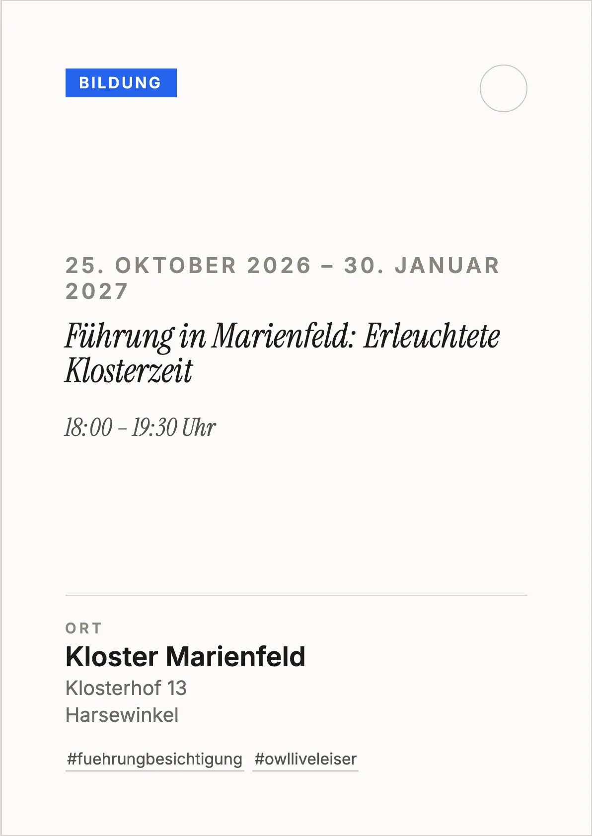 Veranstaltungsflyer
