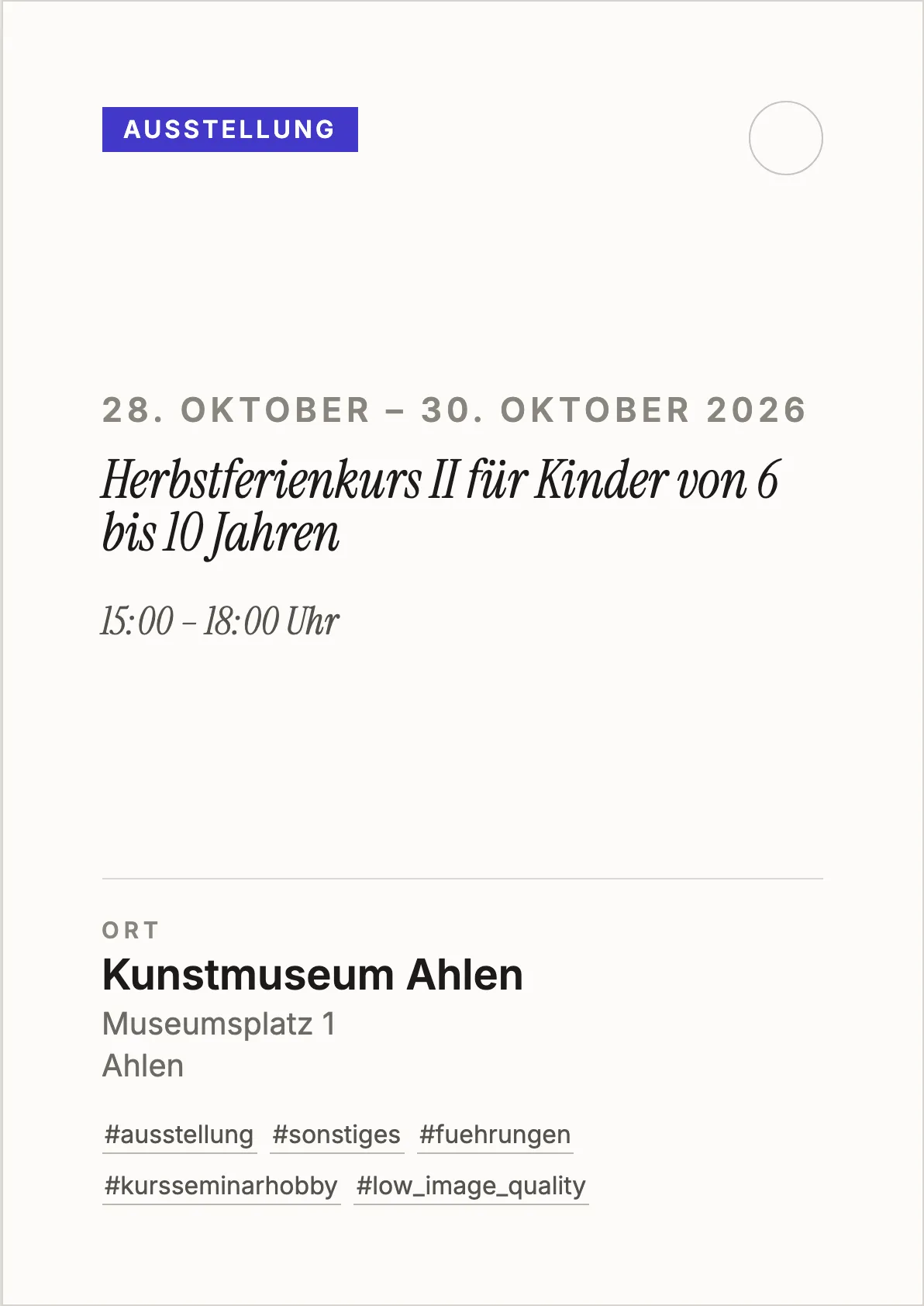 Veranstaltungsflyer