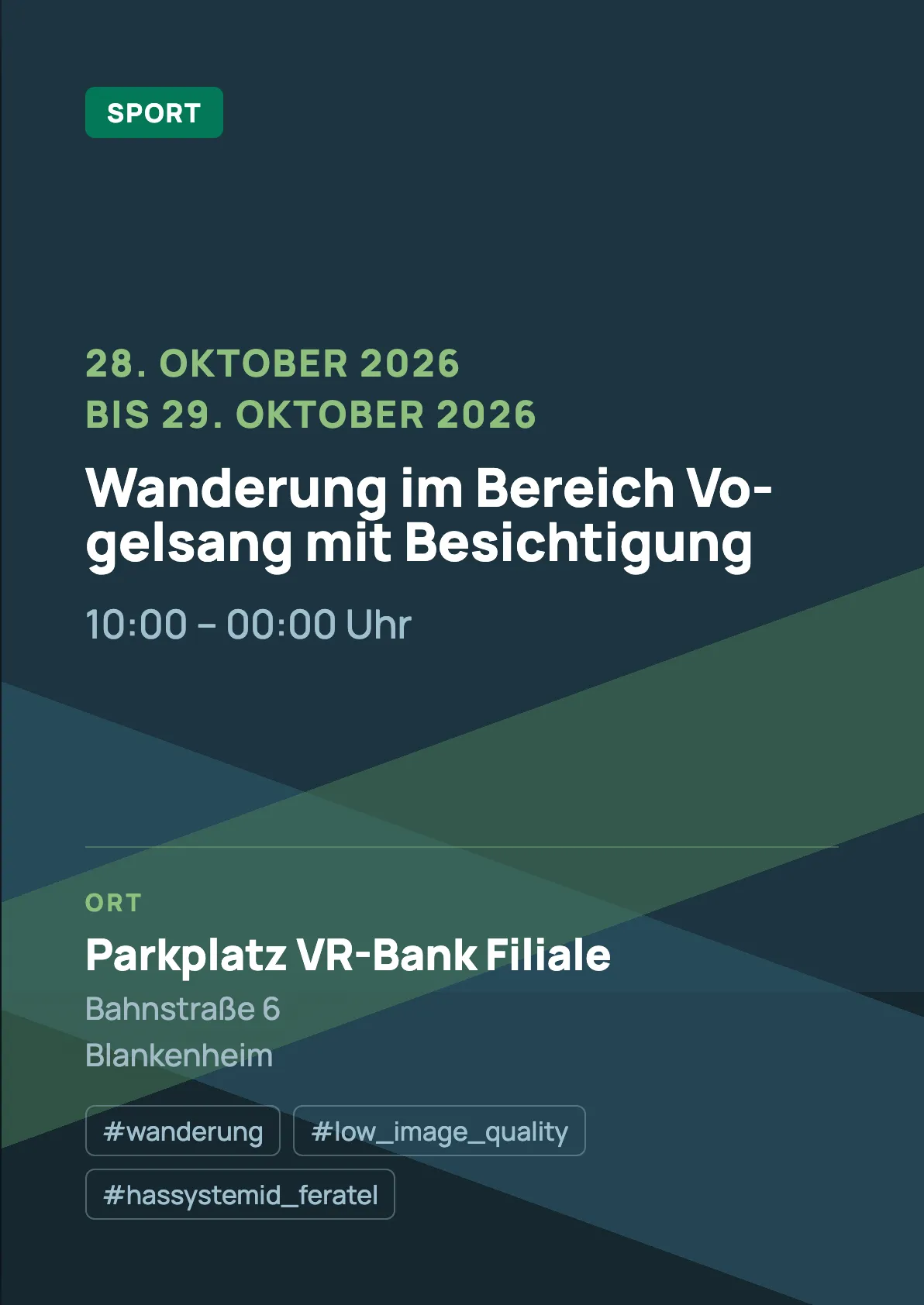 Veranstaltungsflyer