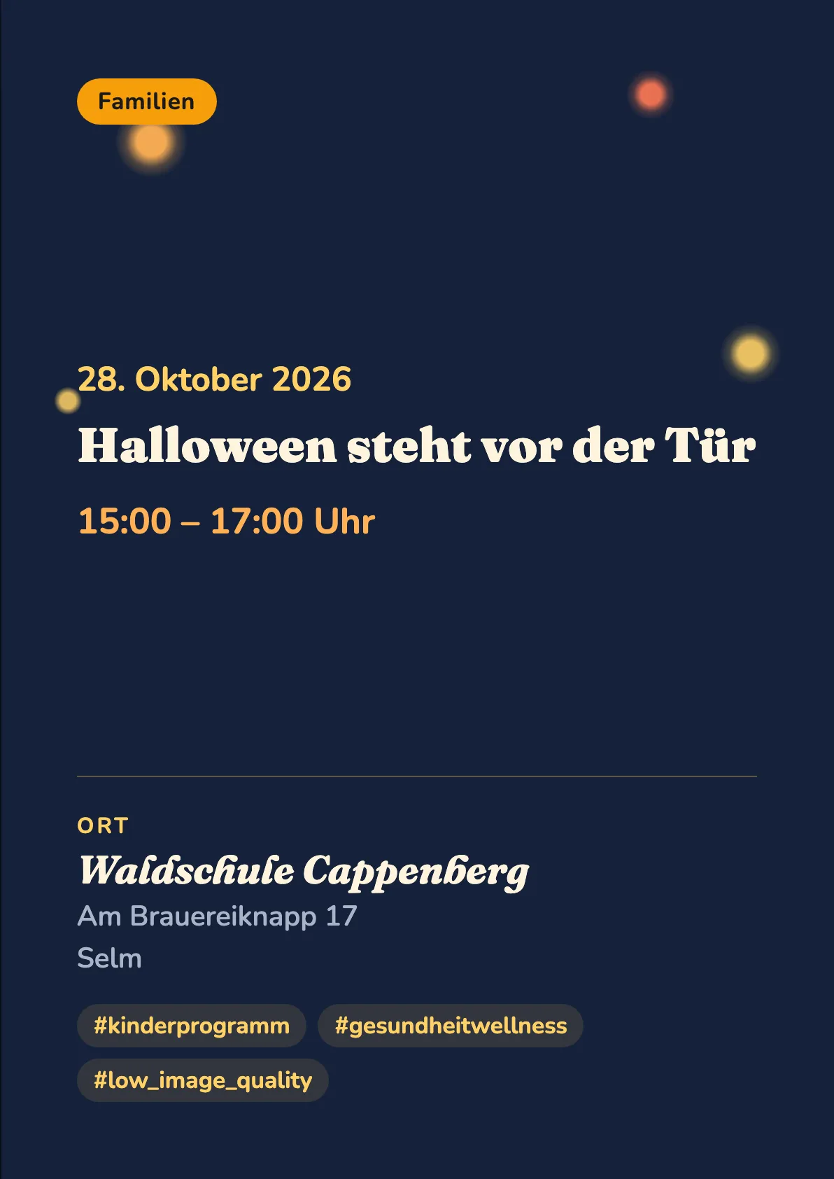 Veranstaltungsflyer