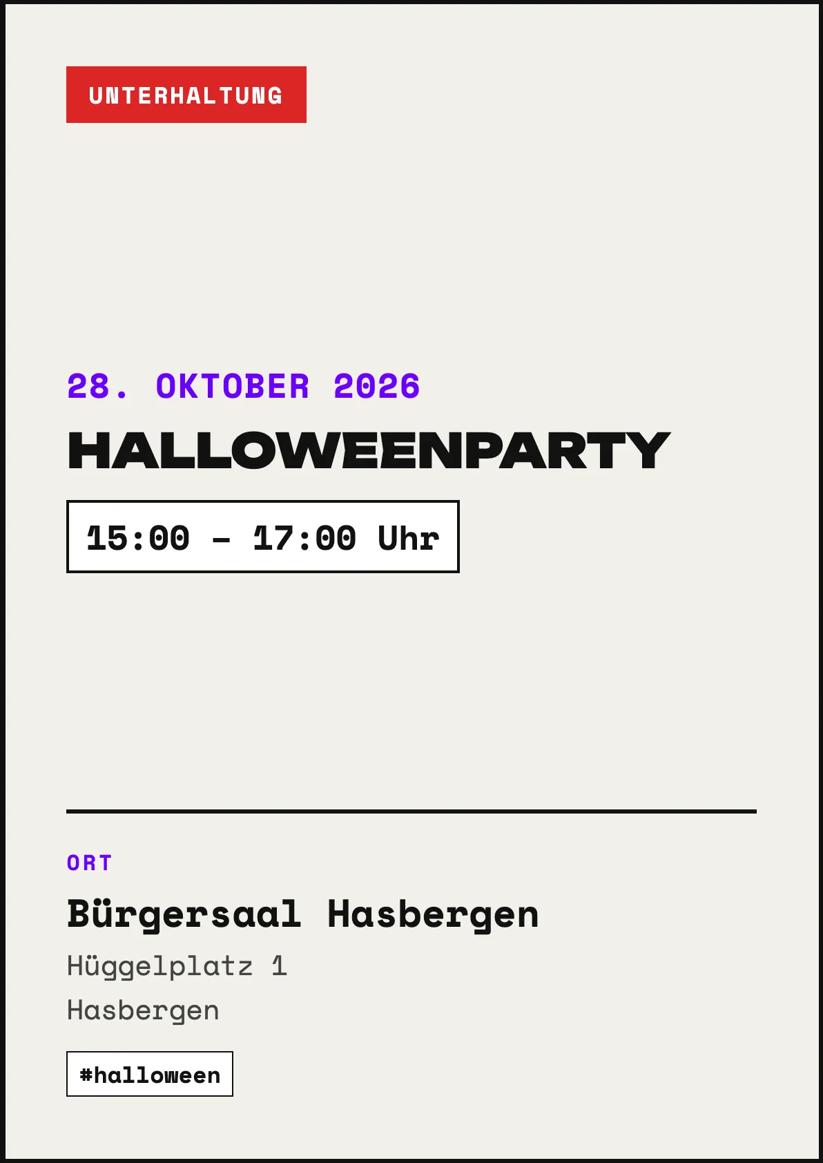 Veranstaltungsflyer