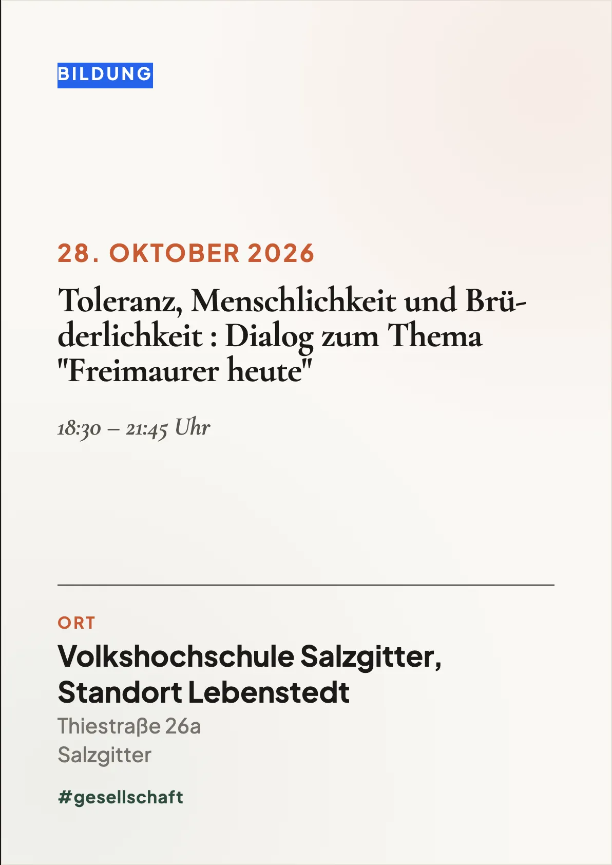Veranstaltungsflyer