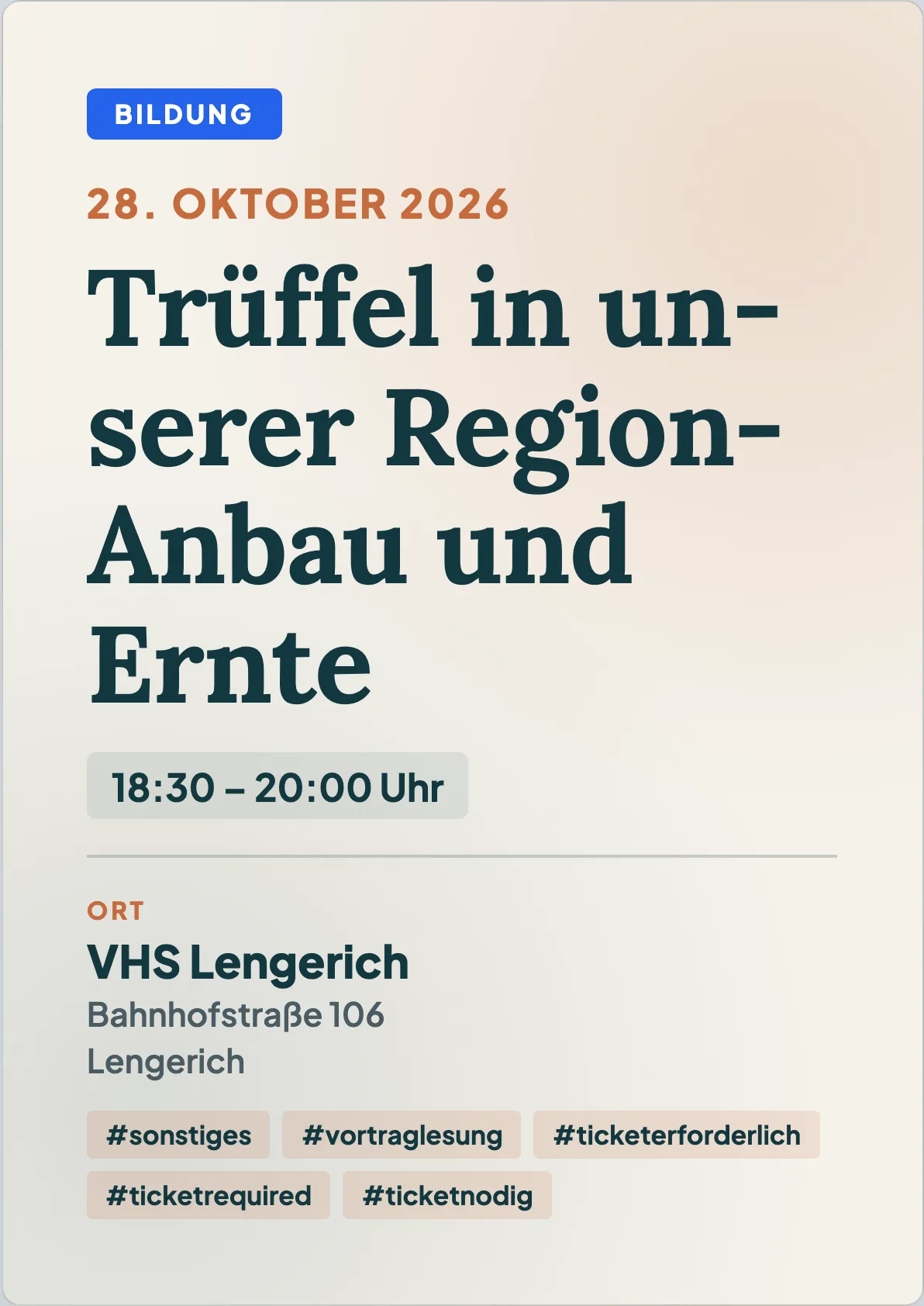 Veranstaltungsflyer