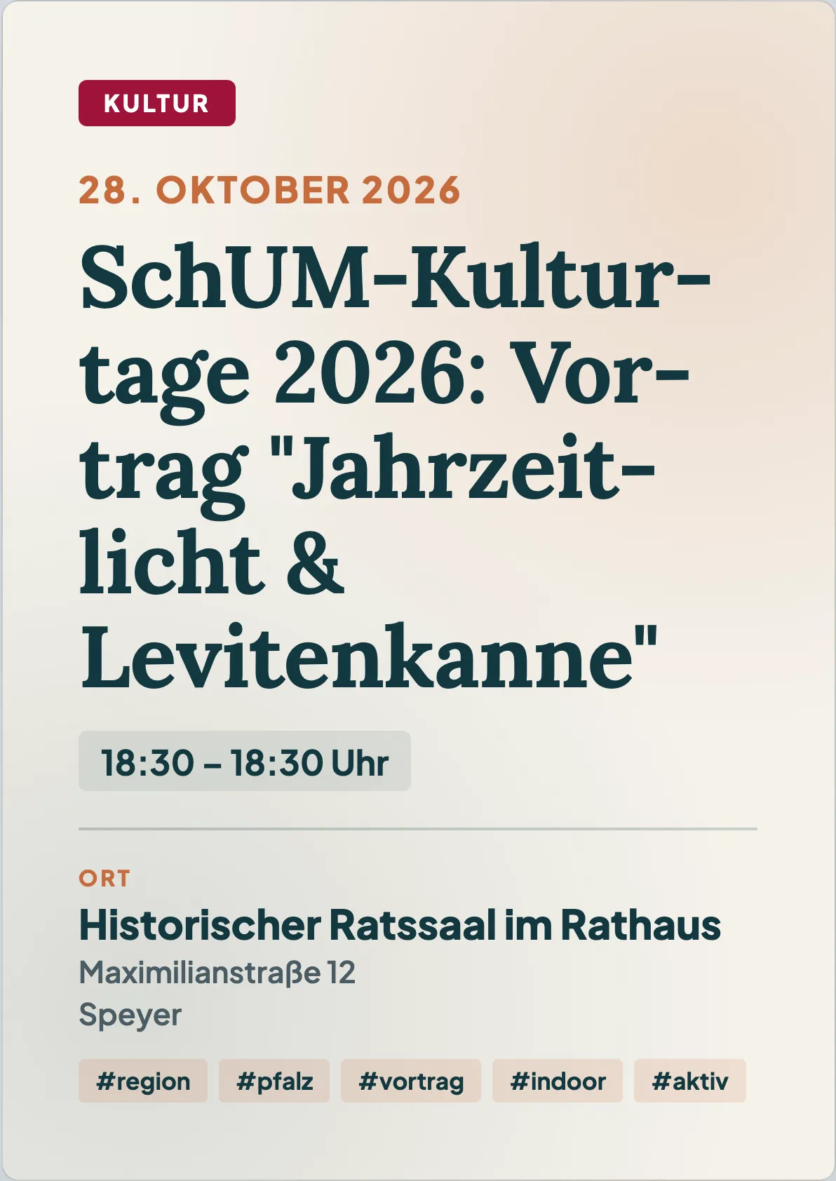 Veranstaltungsflyer